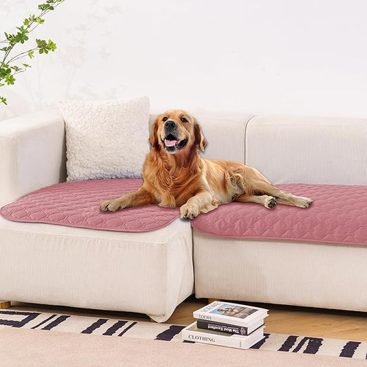gogobunny 3X Stronger Waterproof Pet Blanket, Scratch Proof Furniture Protector for Dogs Cats, Reversible Cover 32x53 Inch, Dark Pink/Light Pink