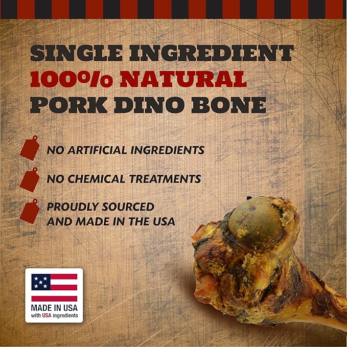 Pork Dino Dog Bone, Halloween Small Coffin Box, Gift for Dogs, 1 Count