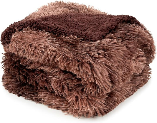PetAmi Waterproof Dog Blanket for Small Medium Dogs, Calming Fleece Cat Blanket, Couch Protector Washable Sherpa Faux Fur Pet Throw for Puppy, Soft Reversible 29x40 Tie-Dye Brown