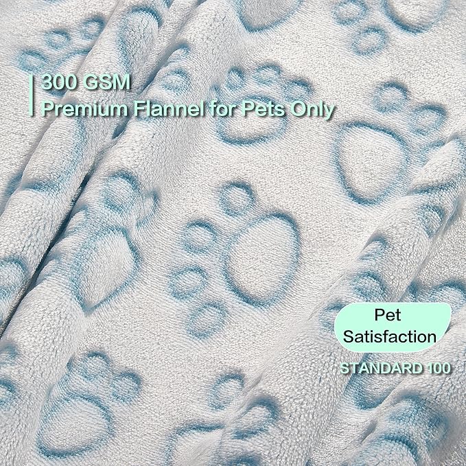 Blue Dog Blanket for Puppy Accesssories Boy, Blue Dog Stuff for Small Kitten Indoor Cats, Washable Soft Puppy Essentials Supplies